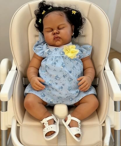 Muñeca Reborn Bebé Realista Negro 24 Pulgadas miniatura 1