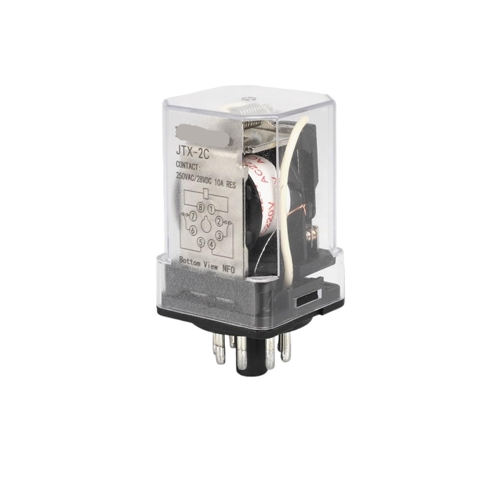 Relé JTX-2C de 8 pines con bobina DC12V para control de pequeña potencia 3