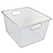 Alera ALESW248SV Wire Mesh Nesting Shelving Baskets, 12 x 14 x 7 3/4, Silver (Set of 2)