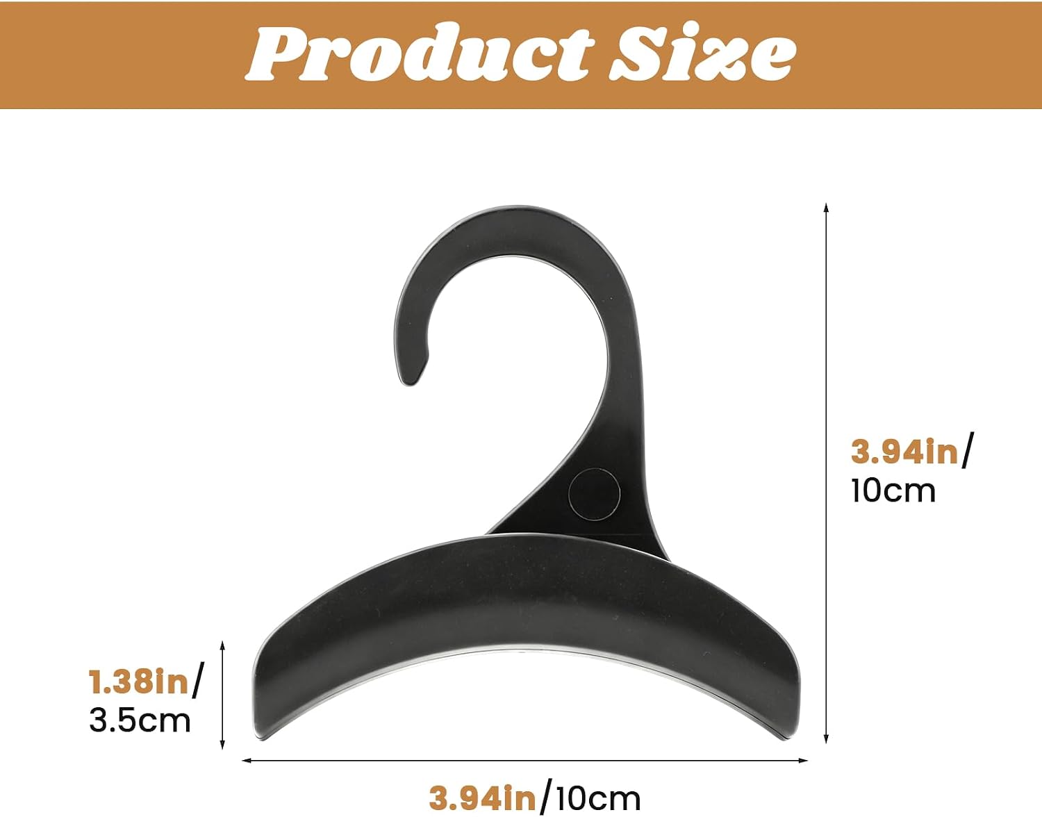 10 Pack Bag Hanger, Heavy Duty Thickened Plastic Purse Hanger with Widened Curved Hook, Anti-Crease Handbag Organizer for Closet Wardrobe, Fits Rods Up to 3.8cm Diameter(Black) image 2