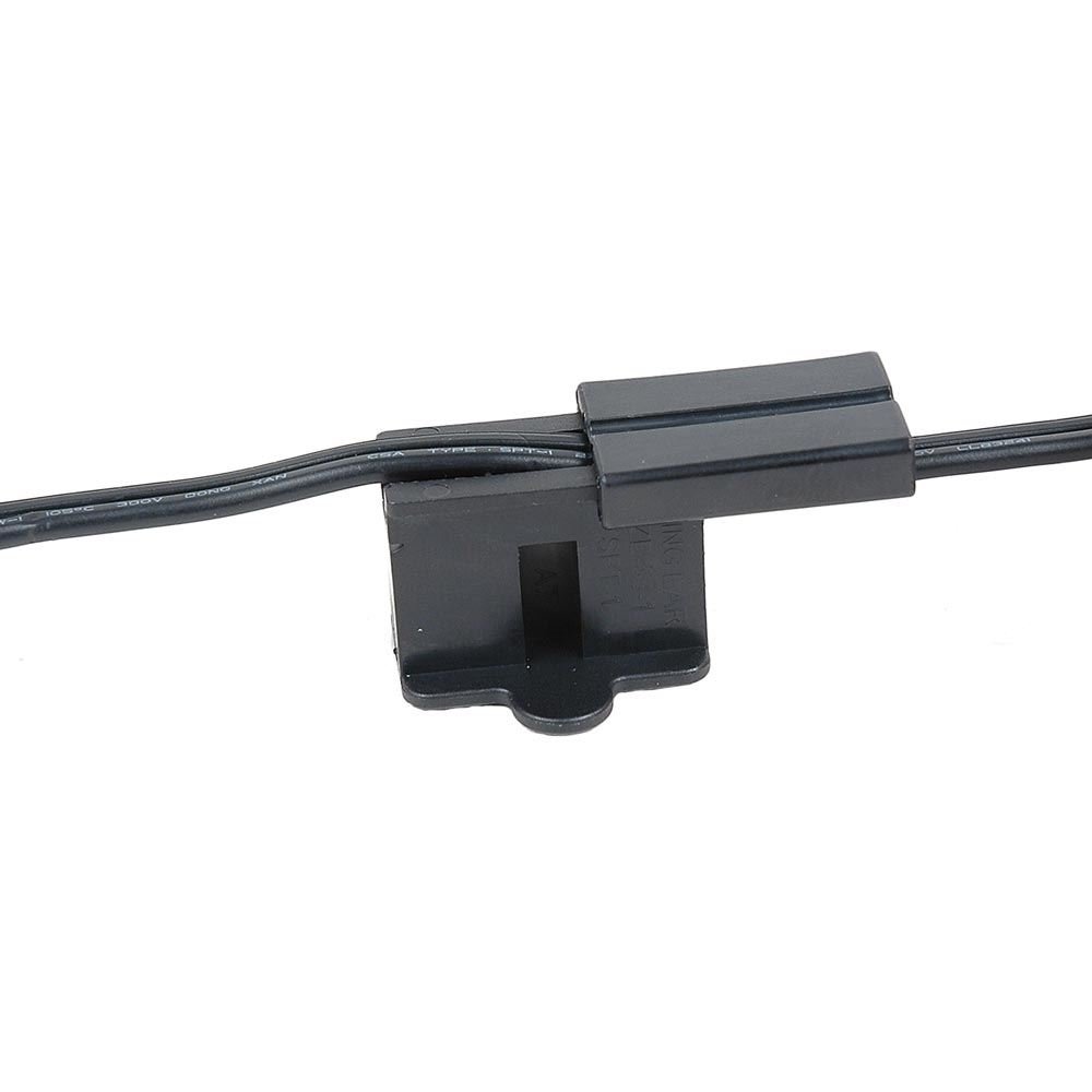 Novelty Lights SPT1 Female Plug (25 Pack) SPT1 Vampire Plugs Black Female Plug - SPT1, Comes with 1 Slide On Back, Easy to Use, 8 Amp Rating, Made for Indoor and Outdoor Use, Plugs for Christmas