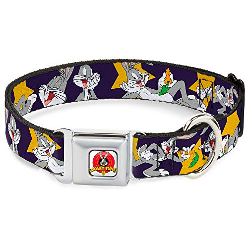 Buckle Down 9–38,1 cm Lta-Looney Morceaux Logo Blanc Collier de Chien