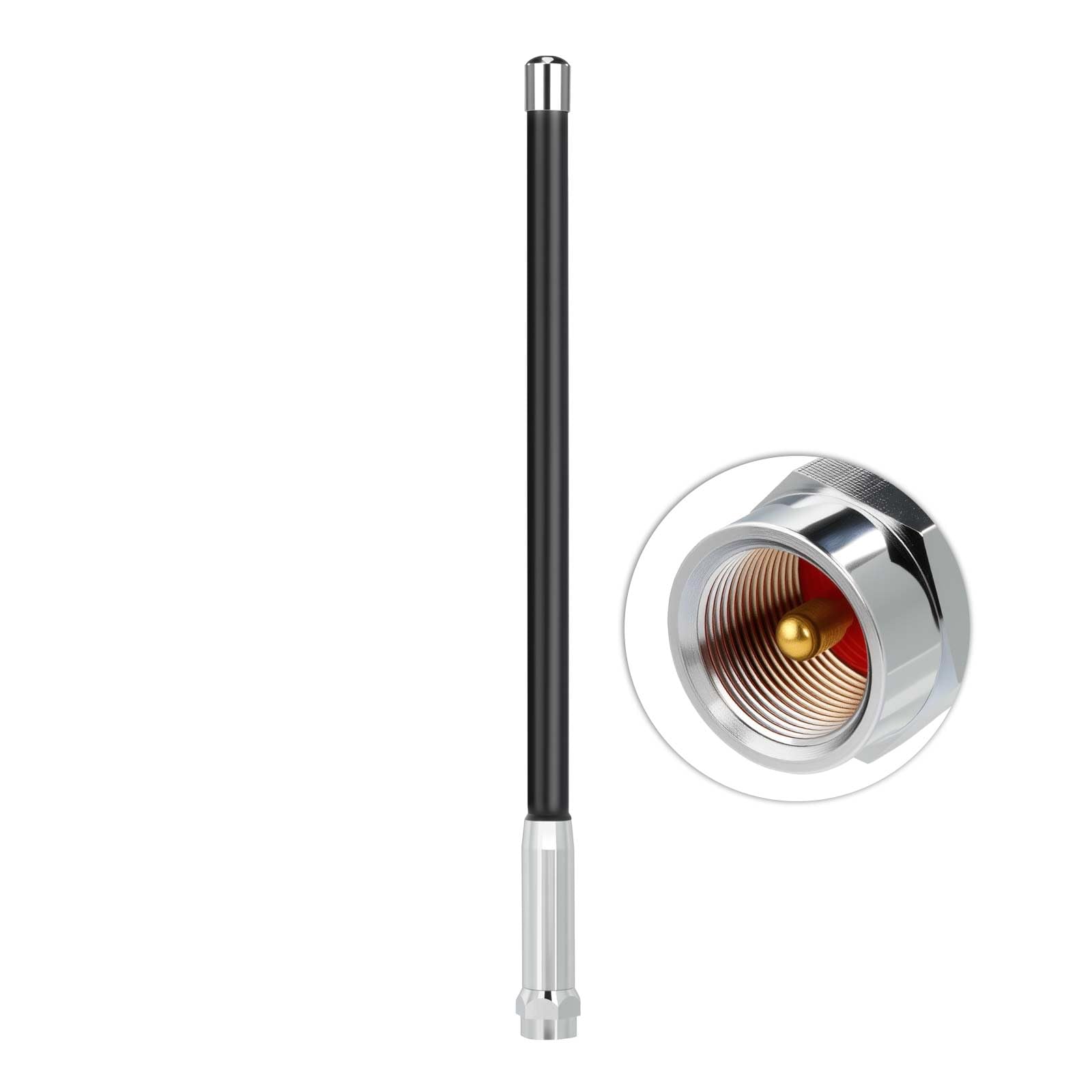 Bingfu Antenne VHF UHF Bi-Bande 136-174 MHz 400-460 MHz Antenne en Fibre de Verre Véhicule avec Connecteur PL259, 50 W pour Voiture Camion SUV Radioamateur Bidirectionnelle