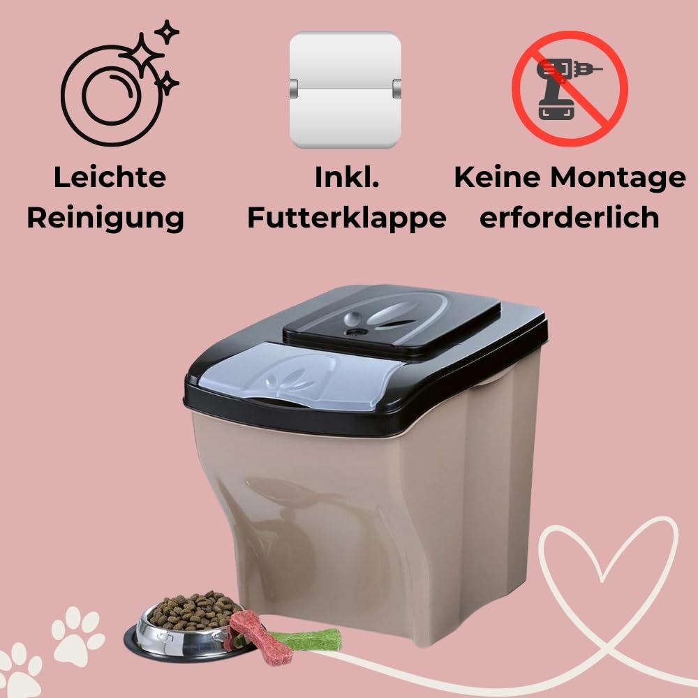 GarPet 3er Set Hundefutter Aufbewahrung Futtertonne Hund Futtereimer mit Deckel Hundefutter Box Katzenfutter Futterbox Hund Futtertonne Pferd Tierfutterbehälter Katze 60 L