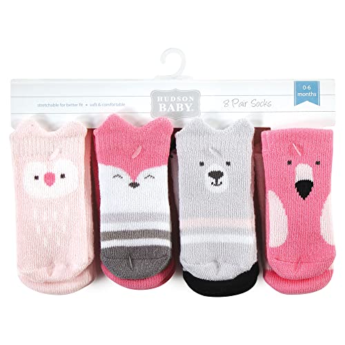 Image of Hudson Baby Baby 8-pack Cotton Rich Newborn and Terry Socks