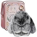 Uso multifuncional: este llavero Bunnylulu no es solo un llavero, sino que también se puede utilizar como un dije de bolso o accesorio de bolso.