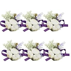 Purple2# Wrist Corsage (Set of 6)