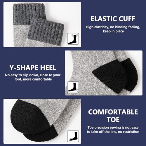 Image of Heatuff Women's 6 Pack Performance Athletic Cushioned Crew Socks With Reinforced Heel & Toe