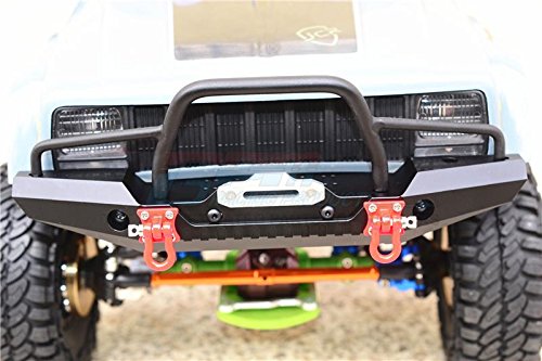 Aluminium Front Bumper With Led Lights For 1:10 Crawlers (A) - 30Pc Set Black
