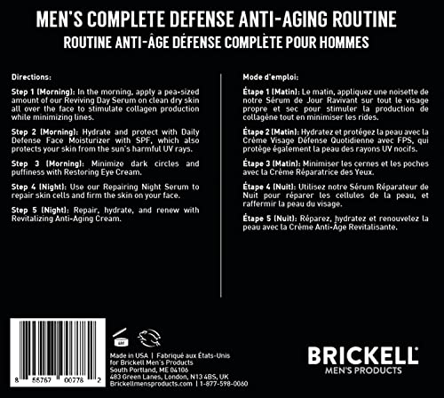 Brickell-Mens-Complete-Defense-Anti-Aging-Routine-Night-Face-Cream-Vitamin-C-Day-and-Night-Serum-Facial-Moisturizer-wSPF-and-Eye-Cream-Natural-and-Organic-Scented-Skin-Care-Gift-Set