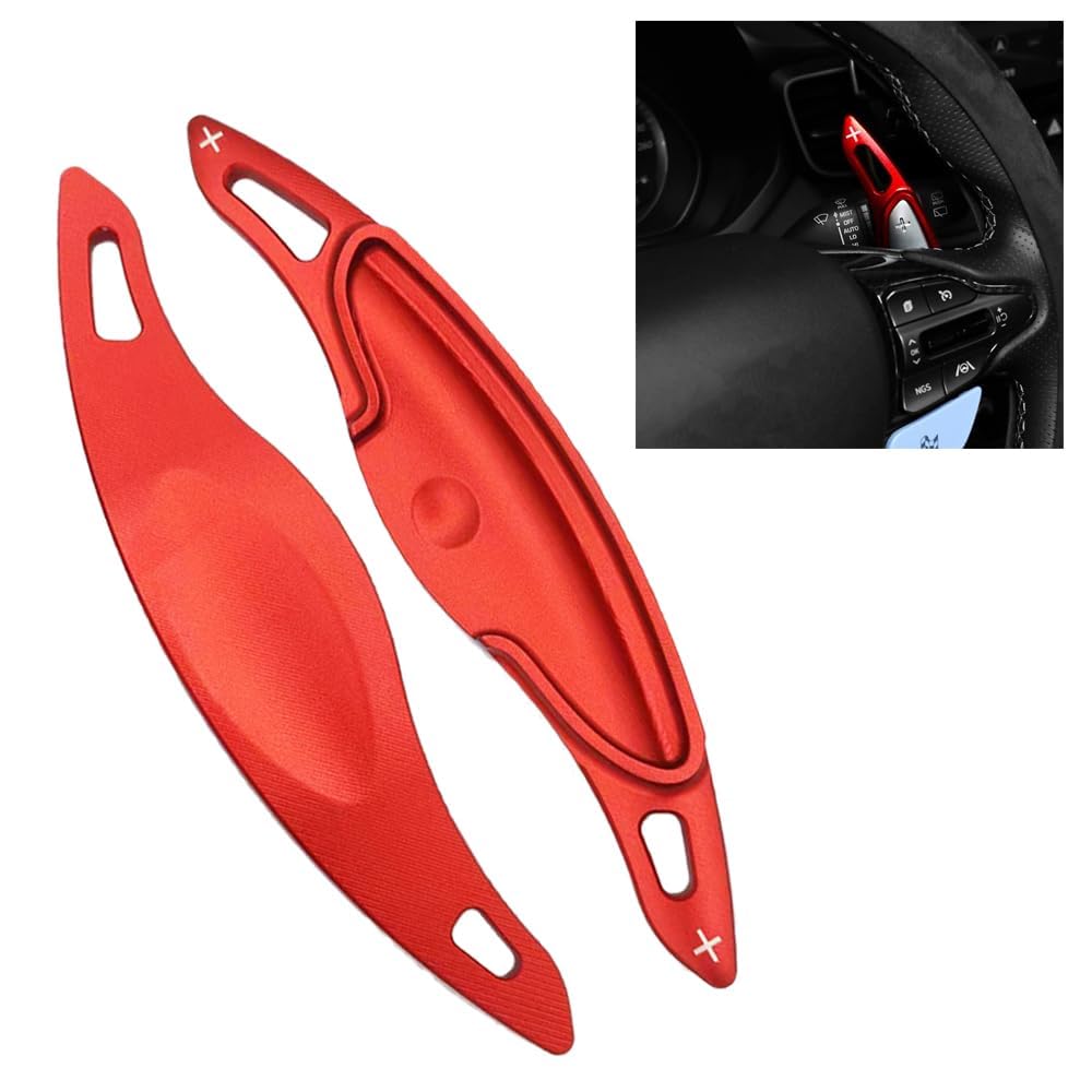 CLOUDSALE Steering Wheel Paddle Shifter Extension Compatible for i30 n 2020-2022 Veloster KONA N Series Elantra i20n Avante(Red)-picture-15
