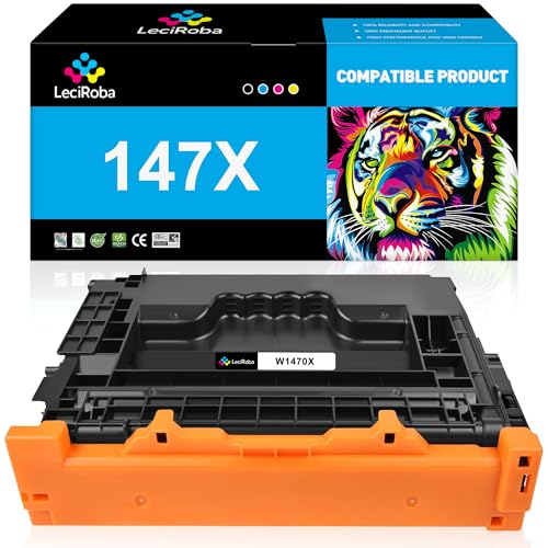 Toner 147X W1470X noir LeciRoba pour supprimer les traces blanches sur vos impressions LaserJet