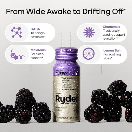 Image of RYDE Variety Shots, Tropical, Orange, Raspberry & Blackberry Flavors, 24 Pack