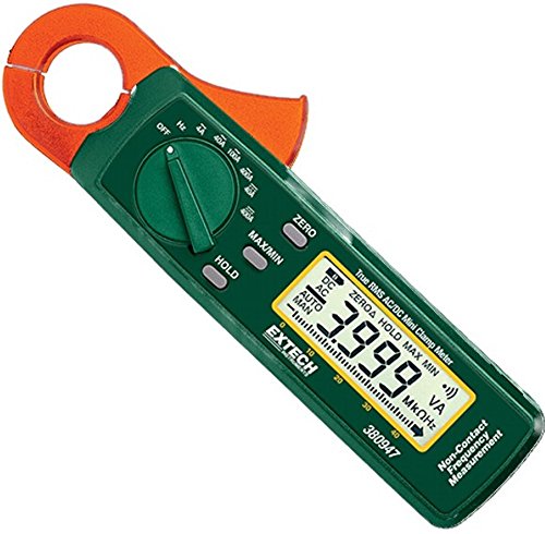Extech 380947 True RMS 400A AC/DC Mini Clamp Meter, Large 4000 count LCD Display with Full Function Indication, True RMS Measurements with 1mA AC Resolution