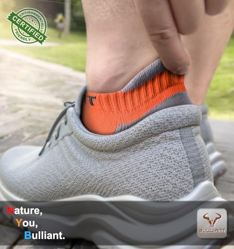 Image of BULLIANT Socks For Women 6Pairs-Womens Athletic Ankle Socks No Show Cushioned for Walking Running-Compression Arch Support
