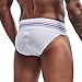 JOCKMAIL Mens Briefs Underwear Athletic Underwear Brief Cotton Mens Underwear Briefs Sport Underwear (XXL, White)