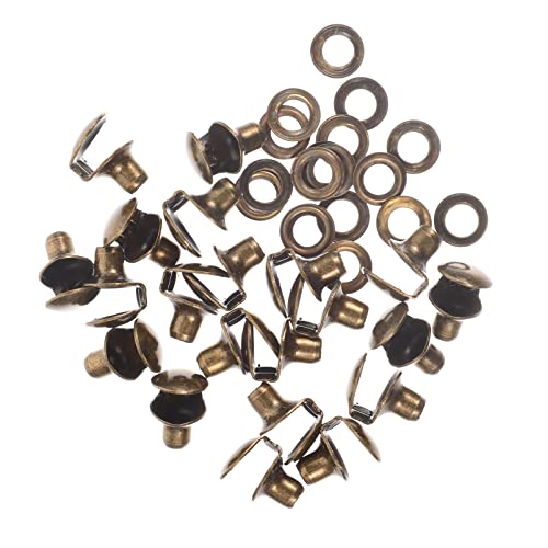 Ciieeo Brass Boot Lace Hooks & Rivets (20 Pack)