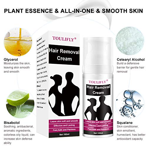 Hair Removal Cream,Depilatory Cream,Painless Women Men Hair Remover Cream for Underarms Arms Legs Bikini Area Whole Body Hair Removal Cream
