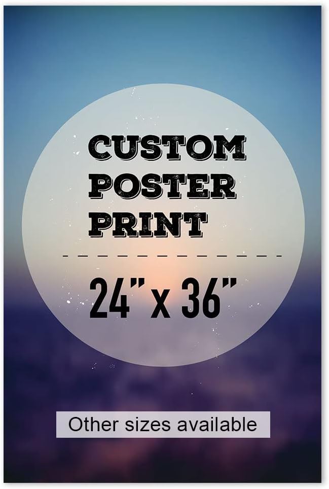 - wall26 Custom Poster Prints - Upload Your Image/Photo, Personalized Photo to Poster Printing, Durable and Waterproof, Home Decor Wall Art Prints - 24x36 inches