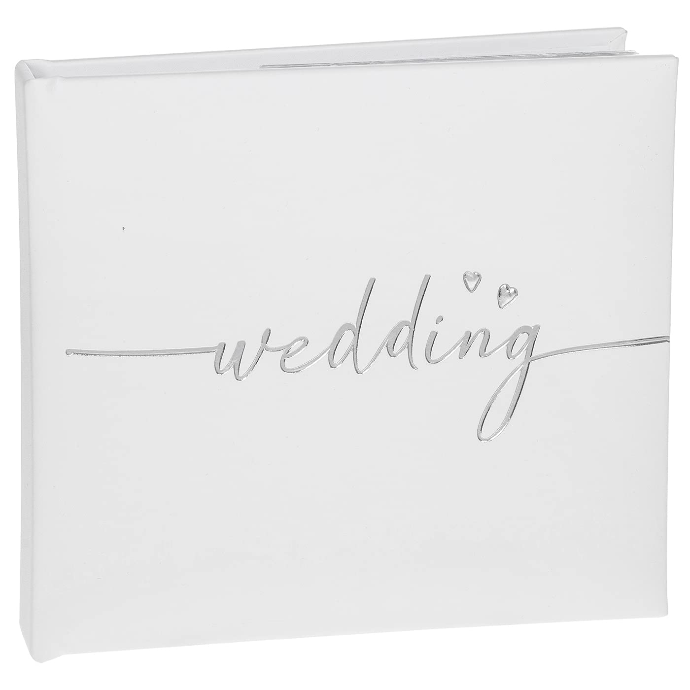 Shudehill Giftware Silver Modern Script - Wedding Album Large For 4X6 Photos