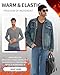 Sweetyweee 3 Pack Men's Thermal Shirts Big and Tall Fleece Lined Long Sleeve V Neck Base Layer Raglan Curved Hem Warm Tops(Black, Dark Mixed Gray, Light Mixed Gray,X-Large)