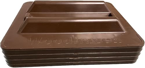 Miniatura 3 de Woodhaven Bases de soporte para estante de leña color marrón, molde ABS resistente de plástico inyectado, se adapta a tubos de hasta 1-58 pulgadas,