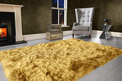 9cm Extra Thick Dense Pile SHAGGY RUG with SPARKLE SHINE Strands - For Living Room Area Rugs - Modern Luxurious Super Soft Touch (Blush Pink, 60cm x 110cm (2ft x 3.6ft))