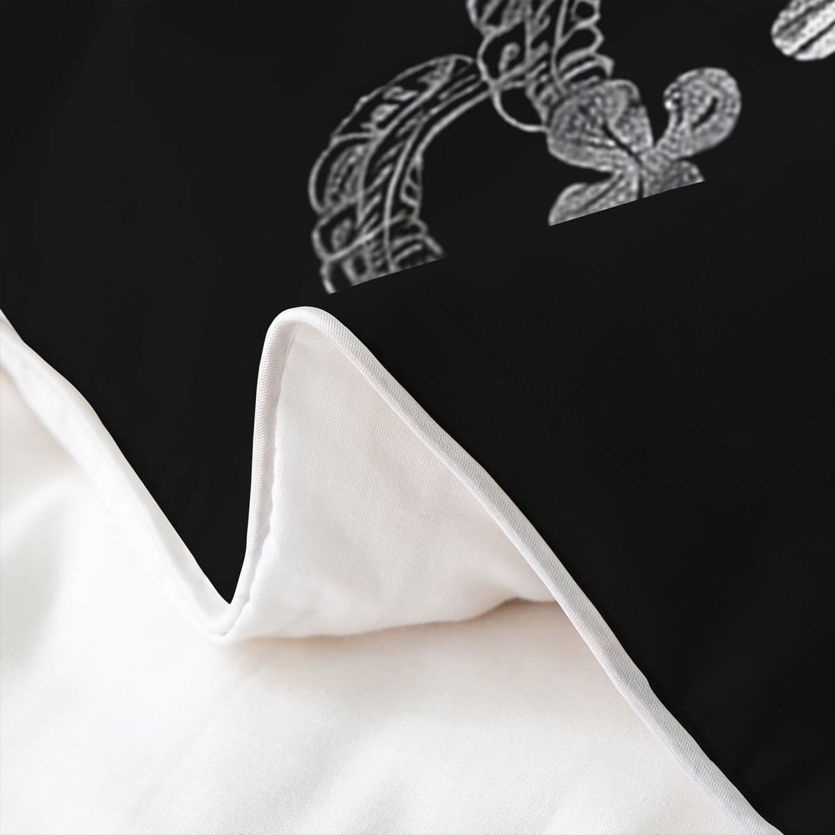 Feelyou King and Queen Bedding Set for Kids Couple Lover Print Comforter Cover Set King(No Comforter) Valentine Day 100% Cotton Duvet Cover Grey and Black Romantic Bedding Collection 3PCs