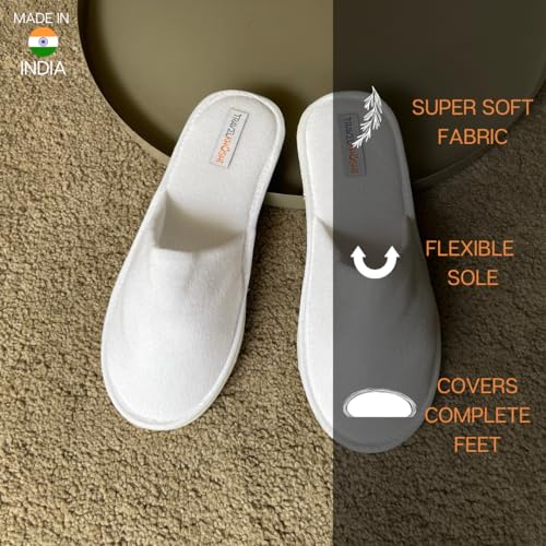 Image of Travelkhushi Unisex House Slippers For Winter & Summer Carpet Slippers for Bedrooms Indoor Home Slipper Comfy Soft Cozy Flip Flops