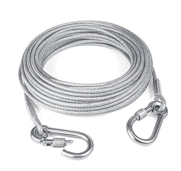 Heavy Duty Clothes Drying Rope 5 Meter with Hooks | Steel Clothesline for Balcony, Bathroom & Travel | Rust-Resistant Strong Cloth Line for Indoor & Outdoor Use (Silver) (500, Centimeters)-image-22