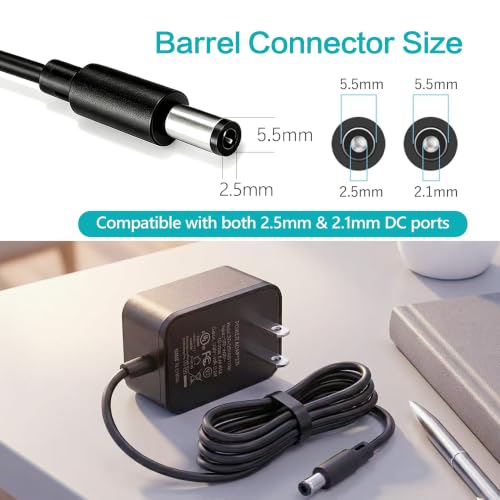 Image of 12V AC Power Adapter fits for Seagate Backup Plus SRD0SD0, Expansion SRD00F2、SRD0NF2, Central, FreeAgent GoFlex, SimpleTech External Hard Drive Power Supply Cord and More