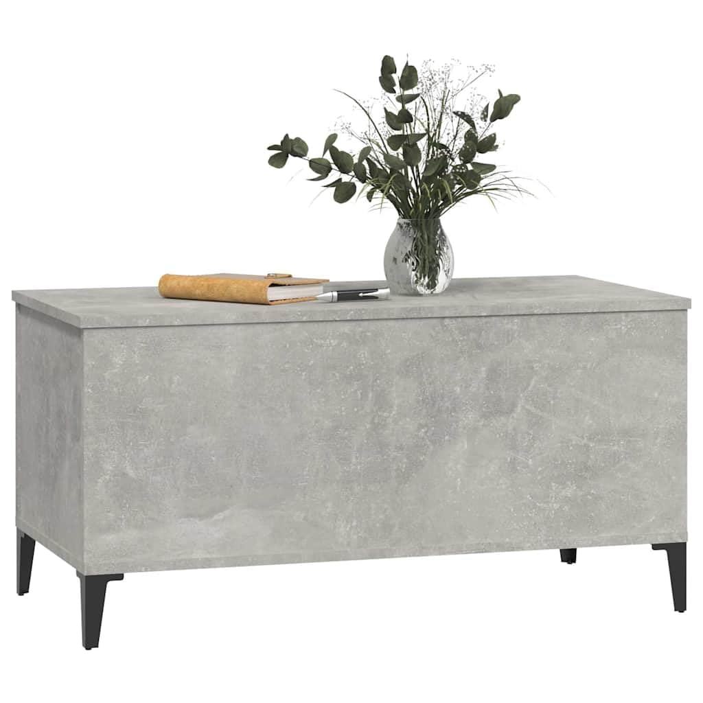 Betonowy szary stolik kawowy 90 x 44,5 x 45 cm z blatem o regulowanej wysokości z materiału drewnopochodnego, stylowy stolik pomocniczy do salonu, salonu i salonu, trwały mebel z miejscem do