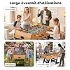HLC Baby Foot Pliable Table de Football Adaptée aux Adultes et aux Enfants, Idéale pour 2-4 Personnes Comprend Deux Balles, Dimensions : 121cm x 61cm x 81cm.