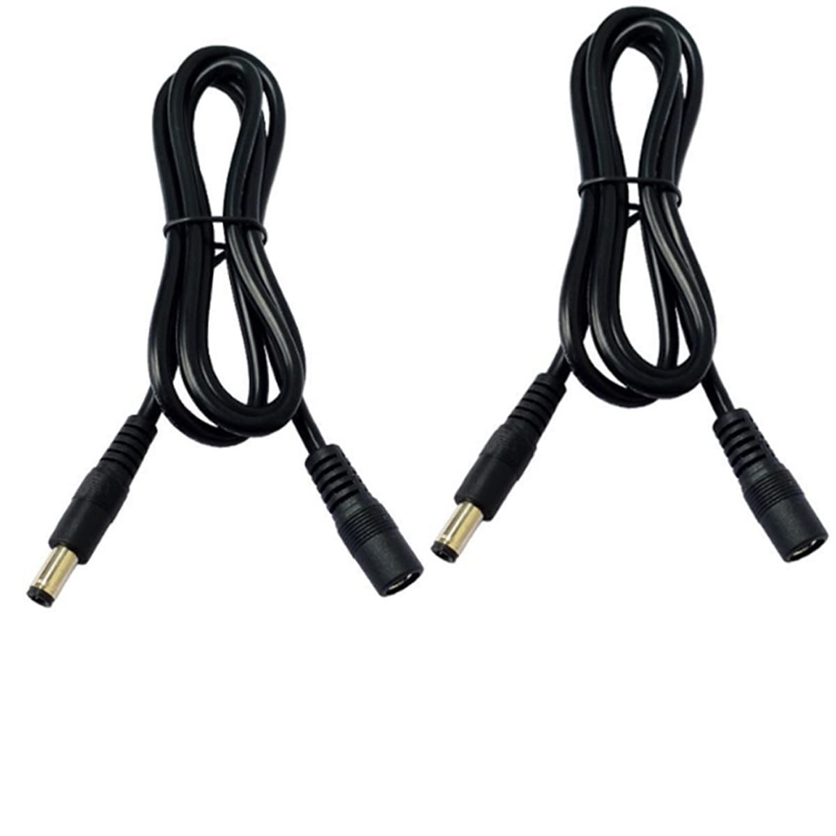 priaolker 6.6FT/2M Male to Female DC Power Extension Cord 5.5mm x 2.1mm DC 12V Power Extension Cord for CCTV Security Camera CCTV Standalone LED Strip