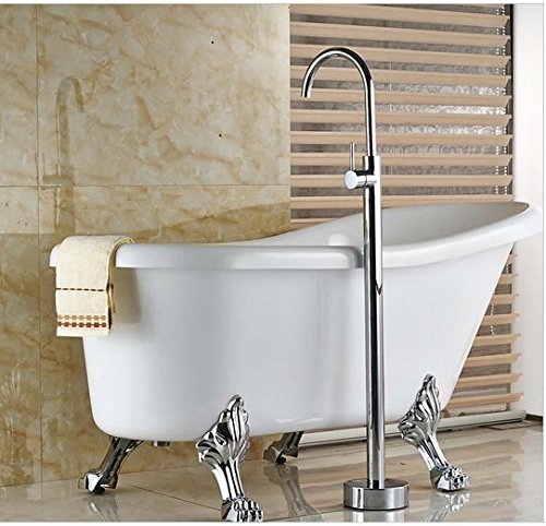 Mitigeur de baignoire eau chaude froide chrome avec colonne de sol - 4