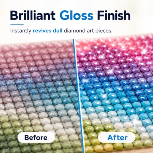 Image of Diamond Art Sealer Spray, Quick Dry Clear Glossy Finish (1) | for Diamond Painting, Transparent Protective Coating to Help Secure Resin Diamonds, Enhance Shine & Reduce Dust