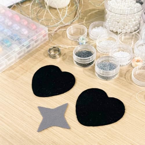 Image of 20Pcs Stiff Felt Sheets, 1.5mm Thick Felt Fabric Squares for Sewing & DIY