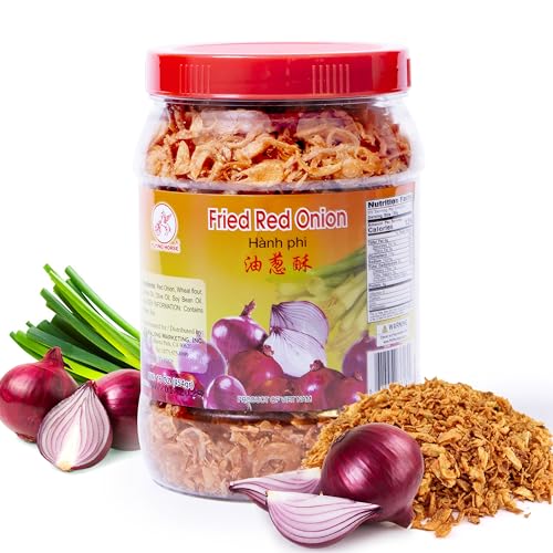 Flying Horse Crispy Fried Red Onion (Hanh Phi) – 16 oz (1 lb) | Golden Brown, Crunchy & Aromatic | Authentic Asian-Style Onion Topping for Noodles, Soups, Stir-Fries, Salads & More