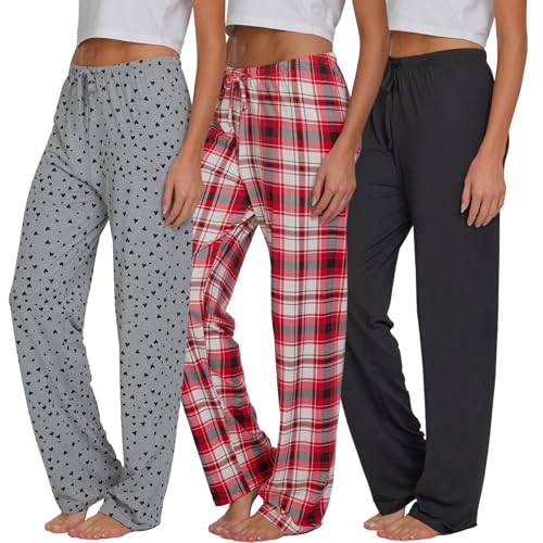 Image of Ultra Performance Pajama Pants Women 3 Pack Soft PJ Lounge Pajama Pants