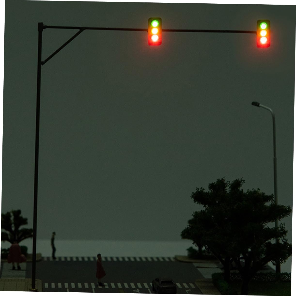 Gogogmee Railroad Lamp Model Table Layout Decor DIY Scene Accessory Unique Mini House Supply