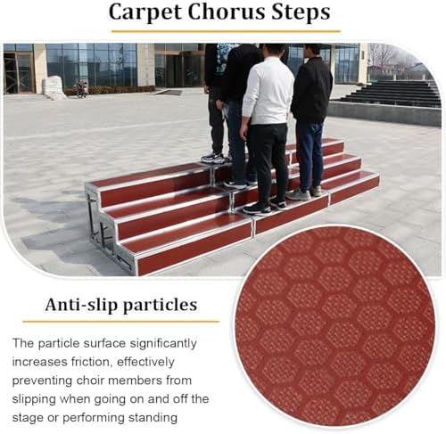 3-Tier Choral Risers for Choirs, Choir Singing Steps, Steel Staging Platform for Performances, Group Shot Stage Steps, Portable Risers for Events & Parties
