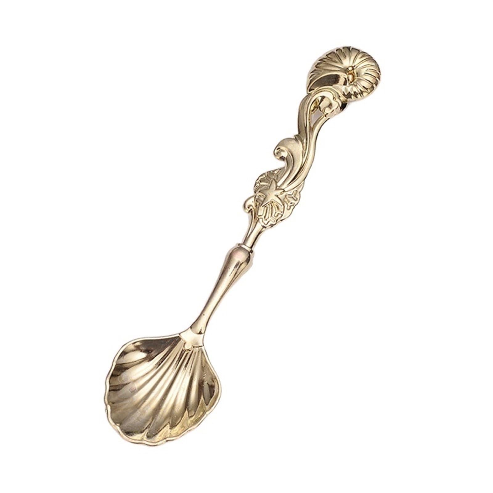 JINGYAN Cucchiaini da caffè Coffee Spoon Kitchen Dining Flatware Cutlery Dessert(Gold)