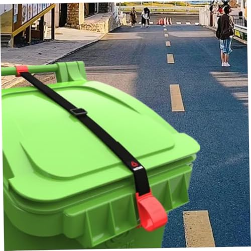 Cerradura para cubo de basura de 34 pulgadas, cierre universal antianimales ajustable, 3 uds 3