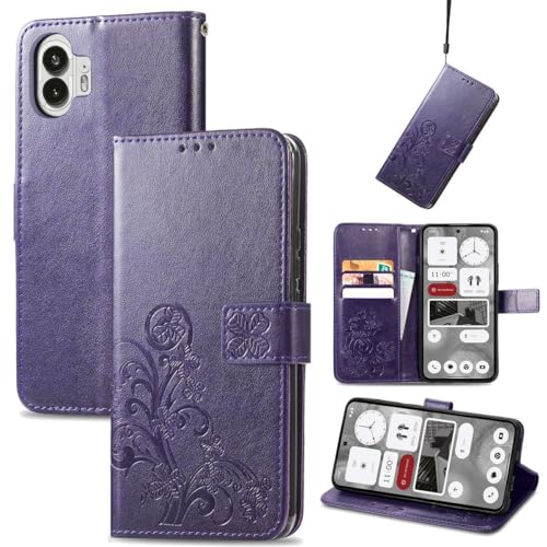 Housse Nothing Phone 2 violette antichoc et support vidéo