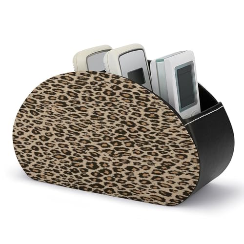 VstaDank Leather Remote Control Holder with 5 Compartments