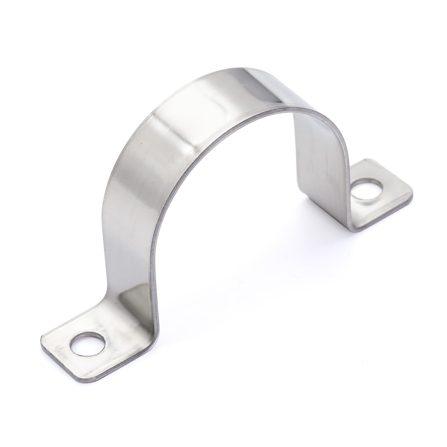 FamlTol 1-9/16 In. Conduit Clamps Two Hole Metal Clamp Stainless Steel U Bracket Conduit Strap Tension Clips, Universal Clamp for Cylindrical Components - Fits OD 40 mm (Approx. 1-9/16") | 10 Pcs