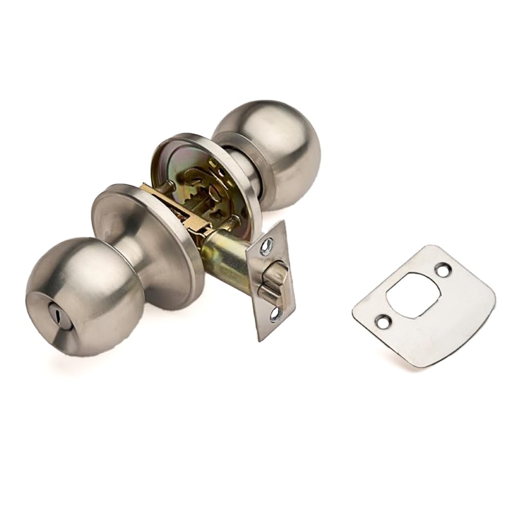 Designer Levers Satin Stainless Steel - Privacy Door Knob Set 60/70Mm