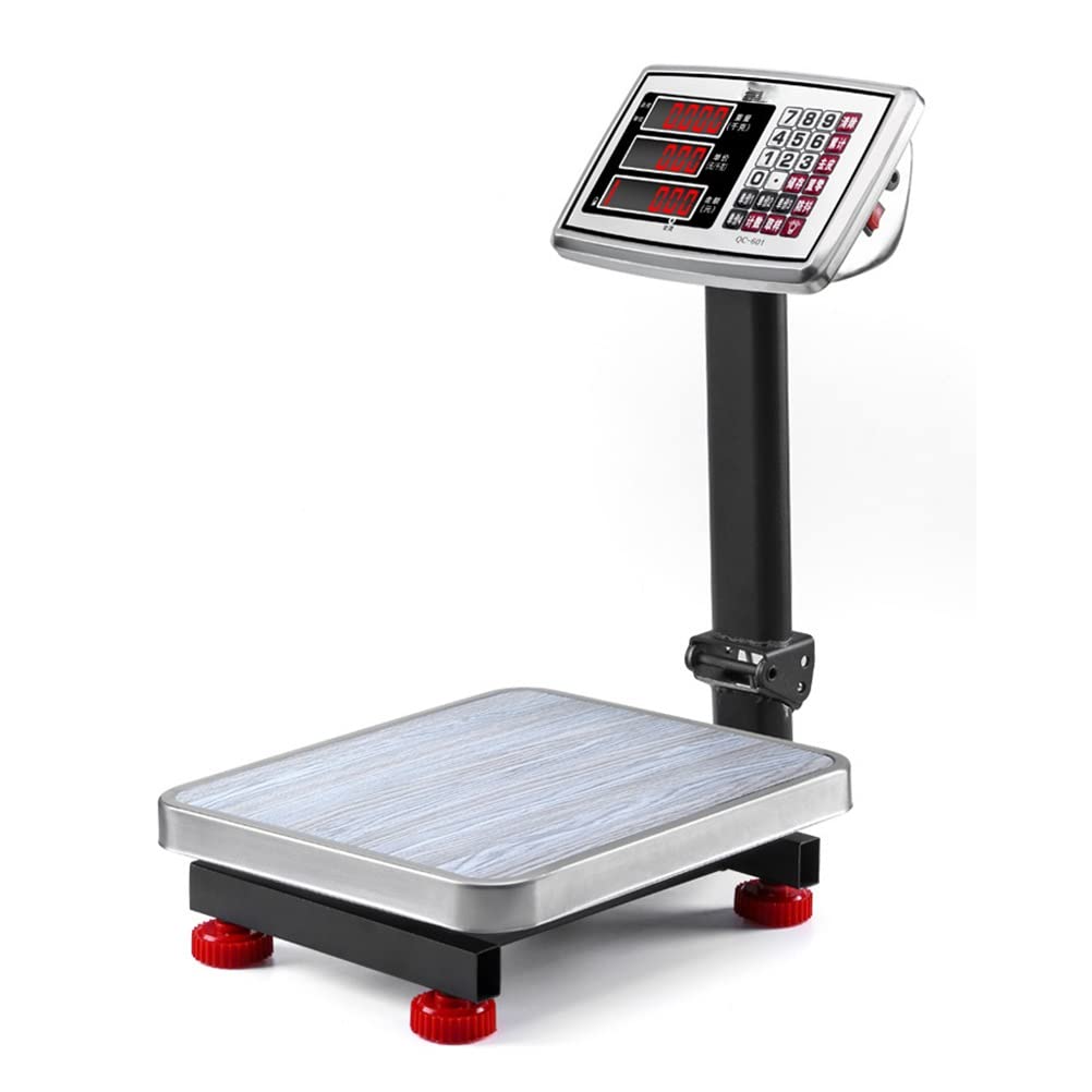 Bilancia Digitale a Piattaforma, Peso, Bilancia Elettronica da Pavimento, Bilancia Pieghevole Robusta, Display LCD ad Alta risoluzione, Ideale per pacchi Bagagli, Prezzo