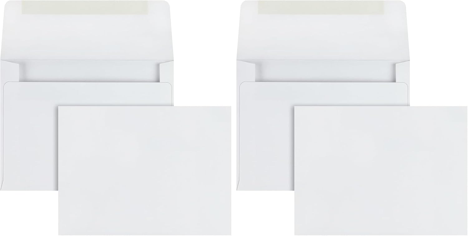 Quality Park Invitation Envelopes, #5.5, White, 4.375 x 5.75 inches,Box of 100 (36217) (Pack of 2)