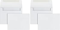 Vista 5 de Quality Park Sobres de invitación A2 con cierre engomado, 4-3/8" x 5-3/4", 24 libras. Sobres de tejido blanco, sobres de tamaño doblado de un cuarto